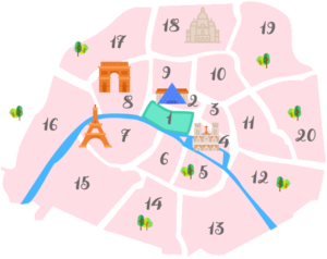 パリ1区の地図